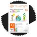 OFITURIA Gekleurd A5-papier, 80 g, 1000 vellen, kleurrijk papier voor knutselen, printers en scrapbooking, A5-vellen, ideaal voor origami, kantoor en school (zwart)
