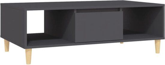 vidaXL Salontafel 103,5x60x35 cm bewerkt hout grijs