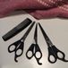 New Age Devi - Set de 4 ciseaux de coiffure : Professionnalisme noir