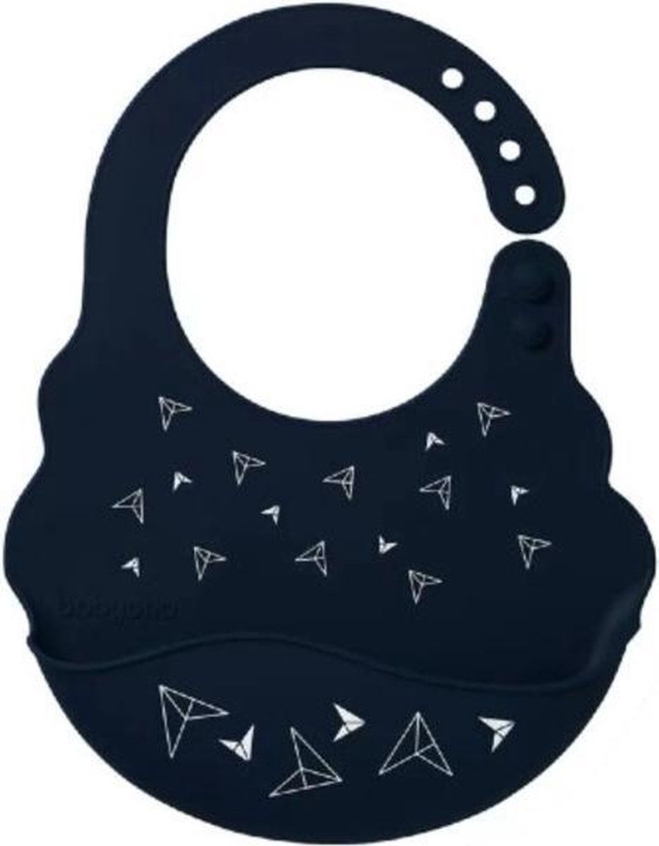 Babyono Siliconen slabbetje met verstelbare sluiting - Navy