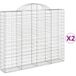 Maison Exclusive - Gabions à arche haute, lot de 2, 200 x 30 x 160/180 cm, fer galvanisé