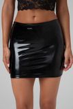 Christine le Duc Mini Rokje met Wetlook - Lak Kleding - Laklook - Black Love - Zwart