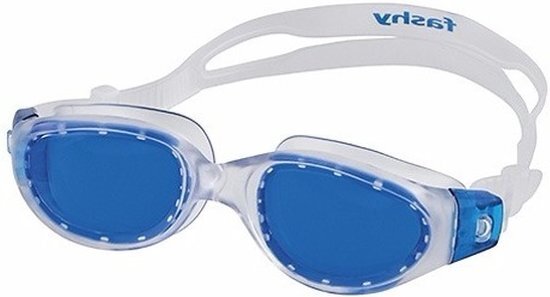 Fashy Zwembril met blauwe gebogen lenzen voor volwassenen
