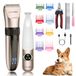 BarberBoss QR-9112 Dubbele tondeuse voor huisdierhaar, lichaamsverzorging en mini-precisietrimmer voor pootjes, gezicht en oren, waterdicht en oplaadbaar via USB