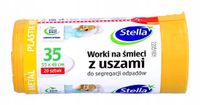 STELLA Sarantis Stella Serie Afvalzakken met Oortjes 35L Geel