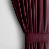 AmeliaHome Gordijn Velvet optiek, 140x270 cm, wijnrood