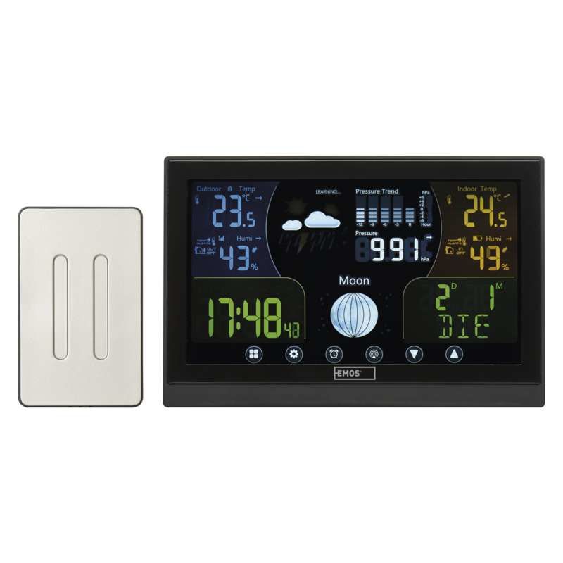 Emos E6018 - Digitale Weerstation - Zwart - LED - Batterij/Accu