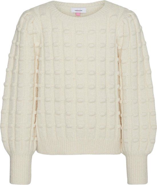 VERO MODA GIRL VMESTHER LS O-NECK PULLOVER - Birch - 122/128
