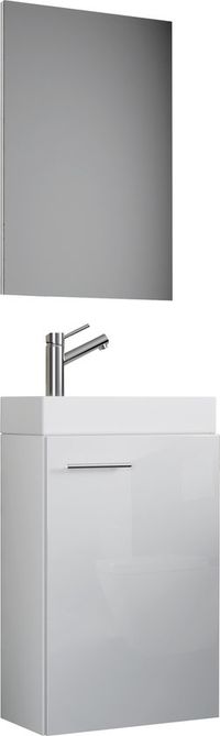 VCM 3-delige badkamermeubelset gastentoilet wastafel klein smal Slito SP