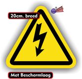JERMA allerhandestickers Jerma Driehoek Stickers Elektrische Spanning 20 cm Weerbestendig Zelfklevend Vinyl
