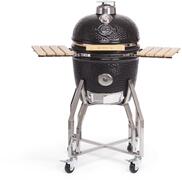 Yakiniku medium kamado barbecue met onderstel en side tables zwart