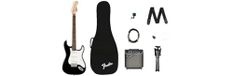 Squier by Fender Stratocaster Elektrische gitaar, starterspakket, Laurel Fingerboard, inclusief Frontman 10G gitaar, gevoerde gitaartas, kabel, riem en snaren