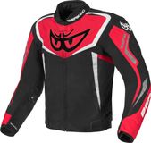 Berik Bad Eye veste textile moto imperméable, noir/blanc/rouge, taille 58