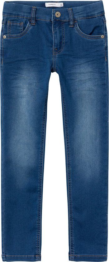 NAME IT Jongens Jeans - Maat 158 - Slim Fit - Katoenmix - Denim Blue