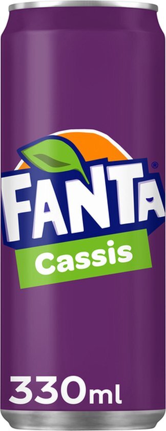 Frisdrank Fanta Cassis blikje 0.33l - 24 stuks