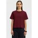 T-shirt femme oversize - rouge foncé