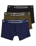 G-STAR RAW Set van 3 boxershorts voor heren, meerkleurig (Dk Black/Imperial Blue/Shadow Olive D23774-d516-g163), XXL