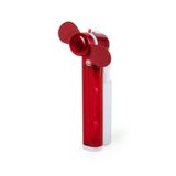 Merkloos Icecat Handventilator - rood - waaier met waterverstruiver - 16 cm