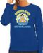 Bellatio Decorations Apres ski sweater voor dames - Buddha says ski you later - blauw - wintersport XS