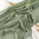 Merkloos Chiffon Tafelloper - Stoffen Tafeldecoratie voor Bruiloft - Saliegroen