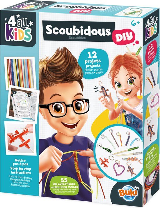 Buki France Scoubidous atelier meerkleurig kunststof soepel blijvende klei 6-16 jaar