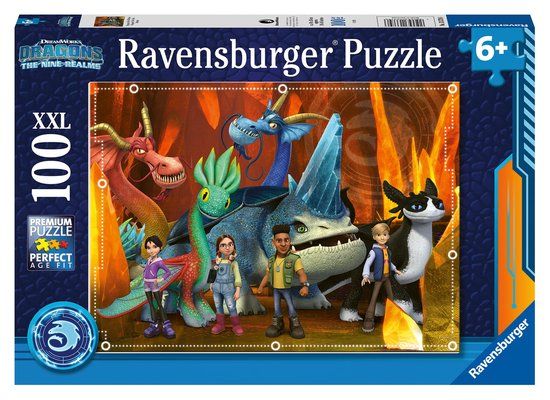 Ravensburger Dragons: Die 9 Welten - 100 Teile XXL Kinderpuzzle