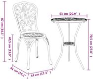 vidaXL Bistro Set Wit Aluminium