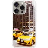 iPhone 15 Pro NY Taxi Bedrukt Siliconen Hoesje