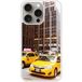 iPhone 15 Pro NY Taxi Bedrukt Siliconen Hoesje