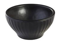 APS 84329 AIKO melamine schaal met aardewerk look, Ø 8 x 4 cm 0,07 liter, zwart