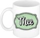 Bellatio Decorations Cadeau thee mok voor collega - kantoor humor - thee - groen - 300 ml