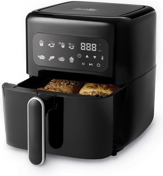 FRITEL SnackTastic® ST4303 - Airfryer / Heteluchtfriteuse - Vaatwasserbestendig - Digitaal touchscreen - 2,8 L - Zwart - 1 à 2 personen / Studenten Aircooker