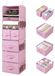 Merkloos Hangende organizer kast - 6 vakken - Roze - 31 x 35 x 118,4 cm