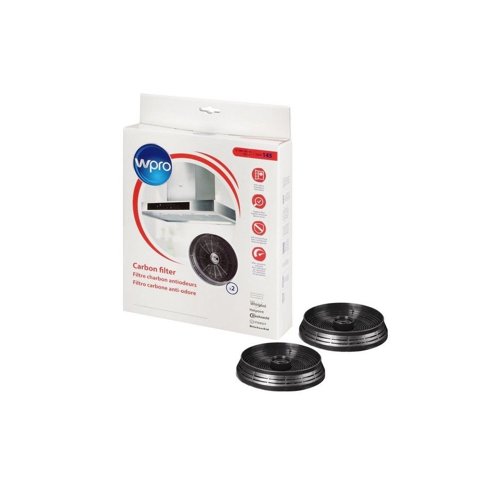 WPRO Koolstoffilter TYPE 145 - 2 stuks