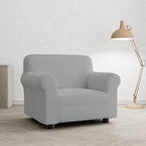 Italian Bed Linen Bankhoes Bielastisch Pretty uittrekbaar lichtgrijs 1-zits