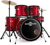 Gear4music BDK-1 Fullsize Beginnersdrumstel, Rood