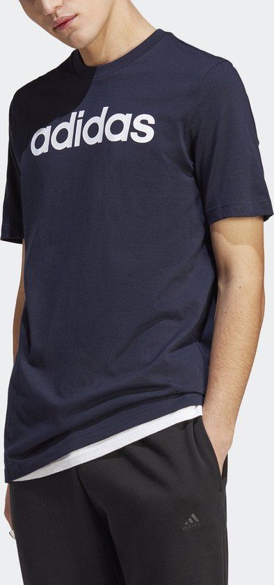 adidas Sportswear Essentials Linear Logo T-shirt - Men - Blue - L