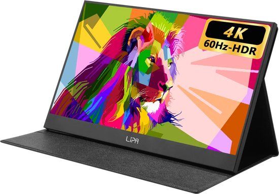 Lipa AX-60 Portable Monitor - 15.6" 4K UHD - IPS - HDMI, USB-C - White