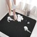 ZenithVibe Antislip Luffa Tapis de bain, 60 x 40 cm, Noir