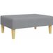 Repose-pieds gris clair 77x55x31 cm tissu
