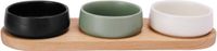 Cosy & Trendy Serveerplank bamboe - met 3x luxe schaaltjes - 31 x 11 cm