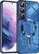 Techsuit Luxury Glitter Back Cover hoesje met MagSafe pour Samsung Galaxy S21 - Bleu foncé