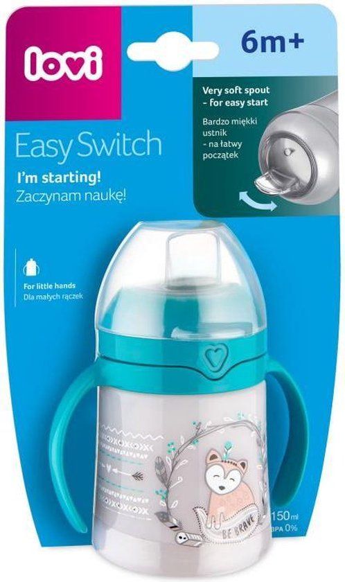 LOVI Indian Summer Easy Switch Training Cup 6m+ - Blue - 150ml - BPA Free