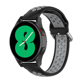 Samsung Galaxy watch 7 / Galaxy Watch FE - 40mm & 44mm Siliconen sportbandje met gesp - Zwart + grijs