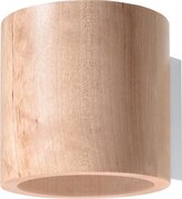 SOLLUX lighting Orbis W Wood - Hout - Wandlamp - G9