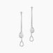 Histoire d'Or Emerika Boucles D'oreilles Pendantes Or Blanc Oxyde De Zirconium