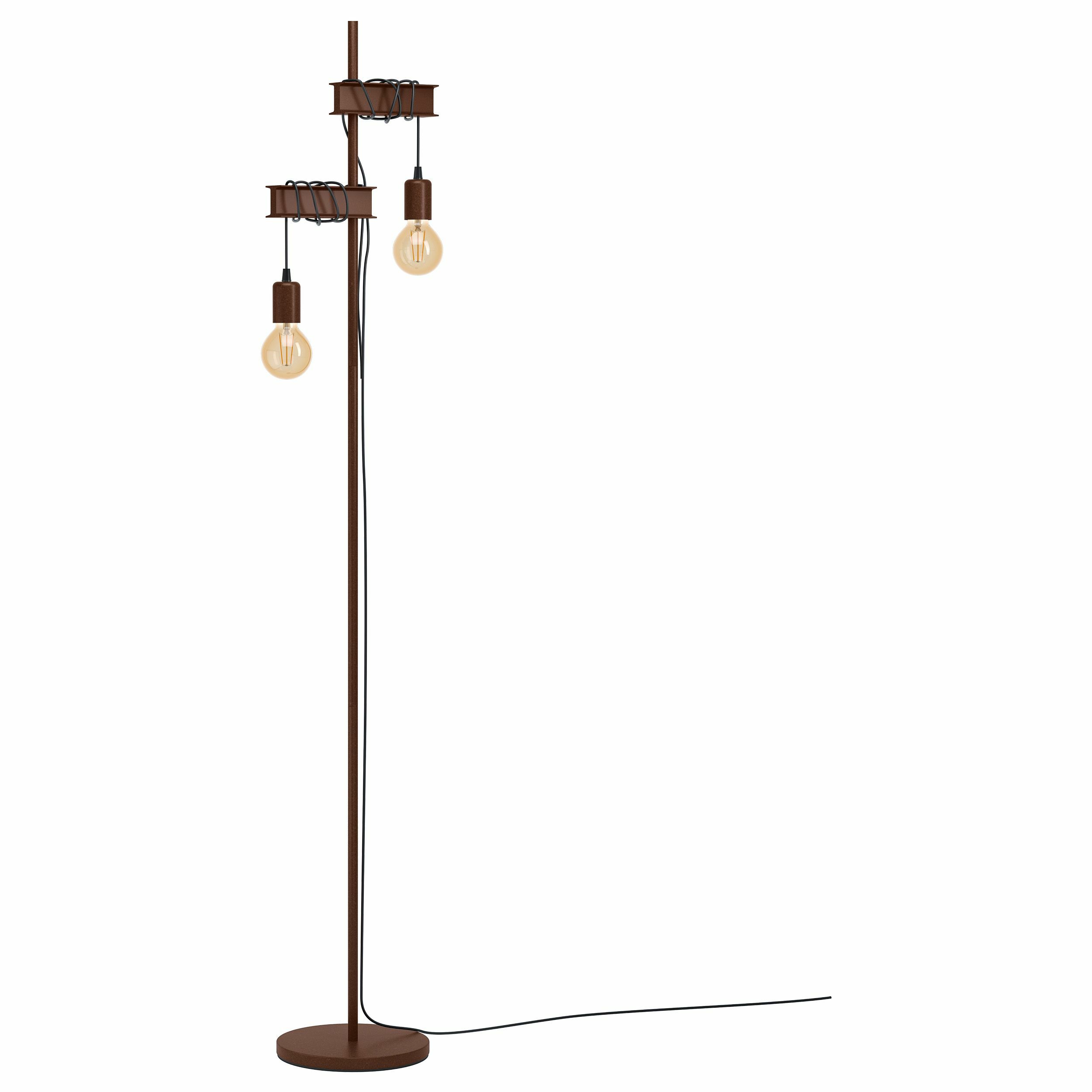 EGLO Townshend 4 Vloerlamp - E27 - Zwart/Brons - Staal