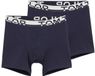 Tom Tailor - Halflange boxershorts in een 2-pack - Maat 8 - blue-dark-solid