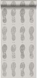 Esta Home behang stadskaarten in vorm van schoenzolen donker beige - 53 cm x 10.05 m - 128819 - 8710381708472