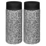 Atmosphera decoratie/hobby steentjes - 2x - grijs - 750 gram - Aquarium en vazen vulling - steen korrels